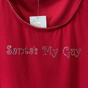 Cinema Etoile Red Santa Is My Guy Shirt Size M